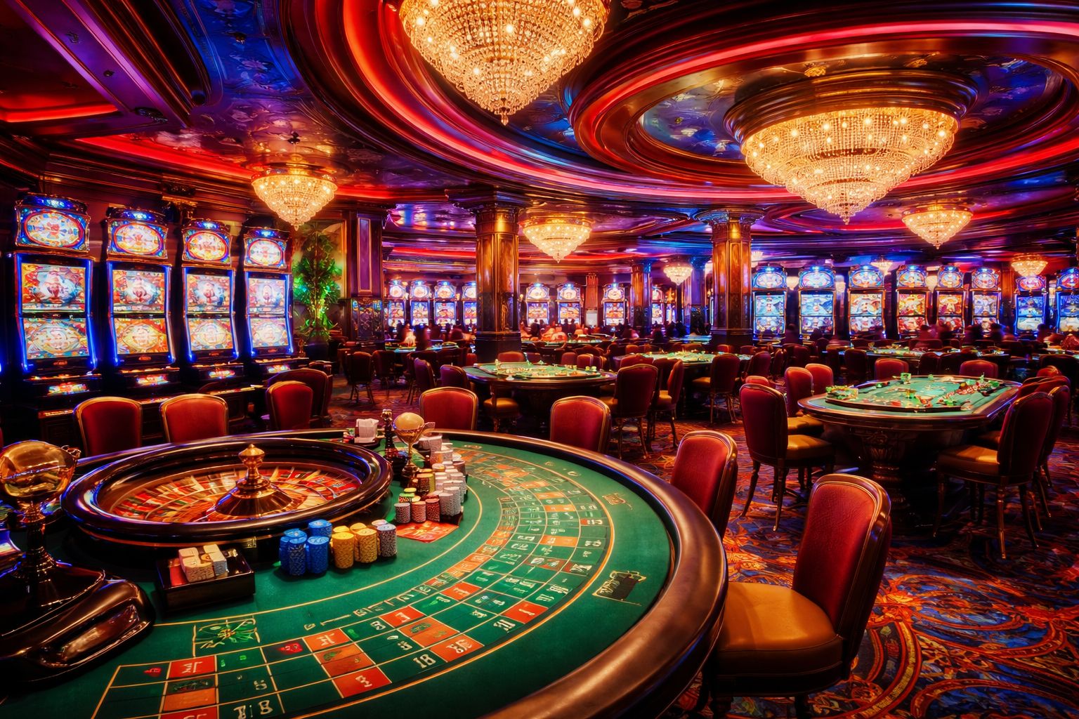 MLBB 8 casino lobby banner with colorful gaming atmosphere